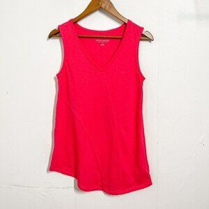 Soft Surroundings Women Pink Sleeveless top Size XS Oversized Cotton tank